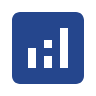 棒グラフによる成長や分析を表す統計アイコン